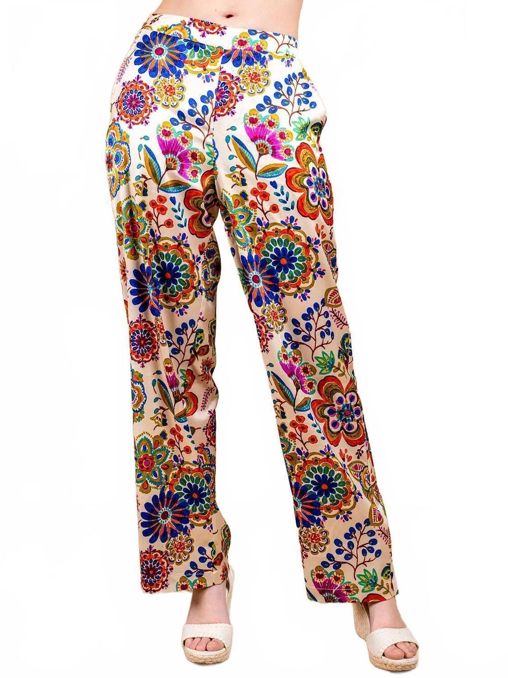 NEW PAPARAZZI floral print pant in beige multi